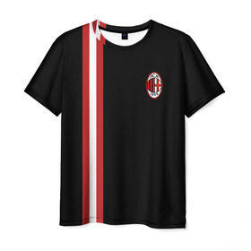 Мужская футболка 3D с принтом AC Milan , 100% полиэфир | прямой крой, круглый вырез горловины, длина до линии бедер | football | italia | logo | milan | sport | италия | лого | милан | спорт | фк | футбол | футбольный клуб