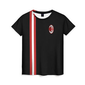 Женская футболка 3D с принтом AC Milan , 100% полиэфир ( синтетическое хлопкоподобное полотно) | прямой крой, круглый вырез горловины, длина до линии бедер | football | italia | logo | milan | sport | италия | лого | милан | спорт | фк | футбол | футбольный клуб