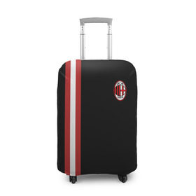Чехол для чемодана 3D с принтом AC Milan , 86% полиэфир, 14% спандекс | двустороннее нанесение принта, прорези для ручек и колес | Тематика изображения на принте: football | italia | logo | milan | sport | италия | лого | милан | спорт | фк | футбол | футбольный клуб