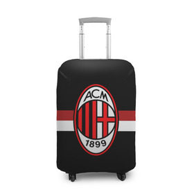 Чехол для чемодана 3D с принтом ФК Милан , 86% полиэфир, 14% спандекс | двустороннее нанесение принта, прорези для ручек и колес | football | italia | logo | milan | sport | италия | лого | милан | спорт | фк | футбол | футбольный клуб
