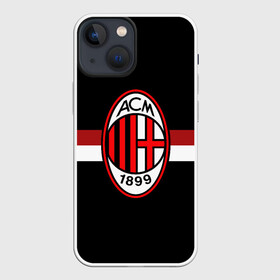 Чехол для iPhone 13 mini с принтом ФК Милан ,  |  | football | italia | logo | milan | sport | италия | лого | милан | спорт | фк | футбол | футбольный клуб