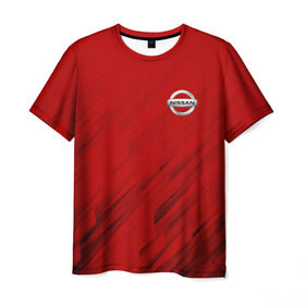 Мужская футболка 3D с принтом NISSAN SPORT , 100% полиэфир | прямой крой, круглый вырез горловины, длина до линии бедер | motor | nissan | авто | лого | машина | ниссан | тачка
