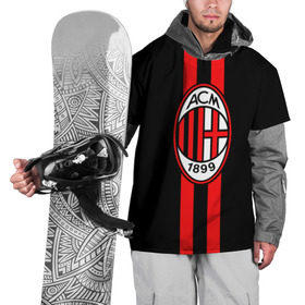 Накидка на куртку 3D с принтом AC Milan FC , 100% полиэстер |  | football | italia | logo | milan | sport | италия | лого | милан | спорт | фк | футбол | футбольный клуб