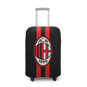 Чехол для чемодана 3D с принтом AC Milan FC , 86% полиэфир, 14% спандекс | двустороннее нанесение принта, прорези для ручек и колес | football | italia | logo | milan | sport | италия | лого | милан | спорт | фк | футбол | футбольный клуб