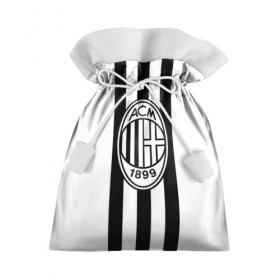 Подарочный 3D мешок с принтом FC Milan Black&White , 100% полиэстер | Размер: 29*39 см | 