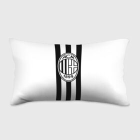 Подушка 3D антистресс с принтом FC Milan Black&White , наволочка — 100% полиэстер, наполнитель — вспененный полистирол | состоит из подушки и наволочки на молнии | Тематика изображения на принте: 