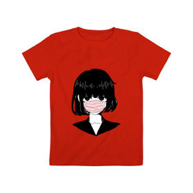 Детская футболка хлопок с принтом MIRRORS Sad Japanese Aesthetic , 100% хлопок | круглый вырез горловины, полуприлегающий силуэт, длина до линии бедер | 