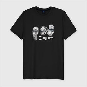 Мужская футболка премиум с принтом DRIFT , 92% хлопок, 8% лайкра | приталенный силуэт, круглый вырез ворота, длина до линии бедра, короткий рукав | drift | дрифт | занос | педали | тюнинг | управляемый