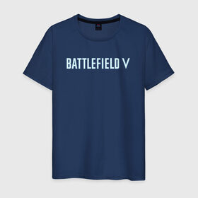 Мужская футболка хлопок с принтом B5 , 100% хлопок | прямой крой, круглый вырез горловины, длина до линии бедер, слегка спущенное плечо. | Тематика изображения на принте: battlefield 5 | батлфилд 5