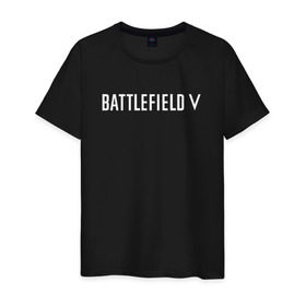 Мужская футболка хлопок с принтом Battlefield 5 , 100% хлопок | прямой крой, круглый вырез горловины, длина до линии бедер, слегка спущенное плечо. | battlefield 5 | батлфилд 5