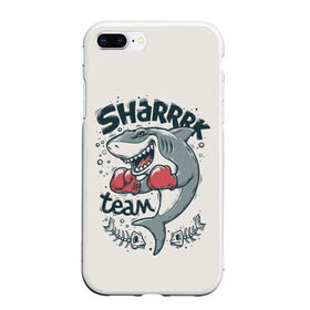Чехол для iPhone 7Plus/8 Plus матовый с принтом Shark , Силикон | Область печати: задняя сторона чехла, без боковых панелей | shark | акула | вода | лето | океан | пляж