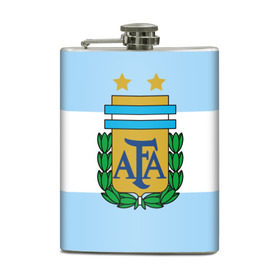 Фляга с принтом Сборная Аргентины флаг , металлический корпус | емкость 0,22 л, размер 125 х 94 мм. Виниловая наклейка запечатывается полностью | аргентина | спорт | футбол