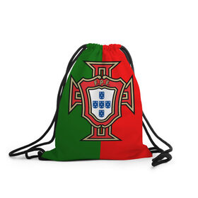 Рюкзак-мешок 3D с принтом Сборная Португалии флаг , 100% полиэстер | плотность ткани — 200 г/м2, размер — 35 х 45 см; лямки — толстые шнурки, застежка на шнуровке, без карманов и подкладки | португалия | футбол