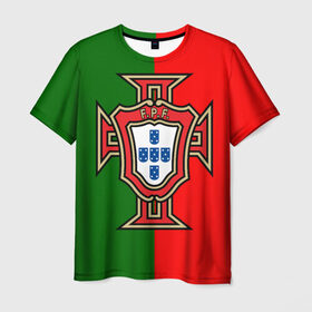 Мужская футболка 3D с принтом Сборная Португалии флаг , 100% полиэфир | прямой крой, круглый вырез горловины, длина до линии бедер | Тематика изображения на принте: португалия | футбол
