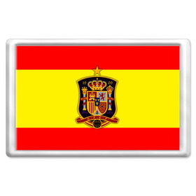 Магнит 45*70 с принтом Сборная Испании флаг , Пластик | Размер: 78*52 мм; Размер печати: 70*45 | испания | футбол