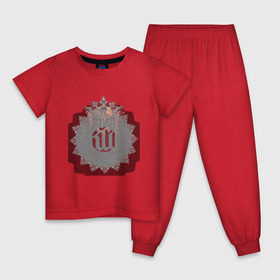 Детская пижама хлопок с принтом Kingdom Come logo , 100% хлопок |  брюки и футболка прямого кроя, без карманов, на брюках мягкая резинка на поясе и по низу штанин
 | 