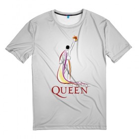 Мужская футболка 3D с принтом Queen , 100% полиэфир | прямой крой, круглый вырез горловины, длина до линии бедер | paul rodgers | queen | брайан мэй | джон дикон | квин | меркури | меркьюри | мэркури | роджер тейлор | рок группа | фредди | фреди