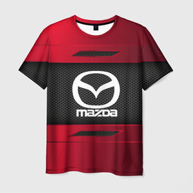 Мужская футболка 3D с принтом MAZDA SPORT , 100% полиэфир | прямой крой, круглый вырез горловины, длина до линии бедер | Тематика изображения на принте: auto | car | mazda | автомобиль | мазда | марка