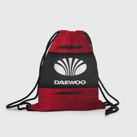 Рюкзак-мешок 3D с принтом DAEWOO SPORT , 100% полиэстер | плотность ткани — 200 г/м2, размер — 35 х 45 см; лямки — толстые шнурки, застежка на шнуровке, без карманов и подкладки | auto | car | daewoo | автомобиль | марка