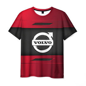 Мужская футболка 3D с принтом VOLVO SPORT , 100% полиэфир | прямой крой, круглый вырез горловины, длина до линии бедер | auto | car | volvo | автомобиль | вольво | марка