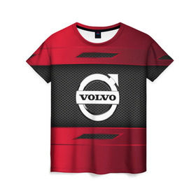 Женская футболка 3D с принтом VOLVO SPORT , 100% полиэфир ( синтетическое хлопкоподобное полотно) | прямой крой, круглый вырез горловины, длина до линии бедер | auto | car | volvo | автомобиль | вольво | марка