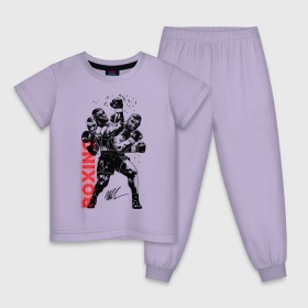 Детская пижама хлопок с принтом Майк Тайсон , 100% хлопок |  брюки и футболка прямого кроя, без карманов, на брюках мягкая резинка на поясе и по низу штанин
 | boxing | mike tyson |   | бокс | боксер | майк тайсон