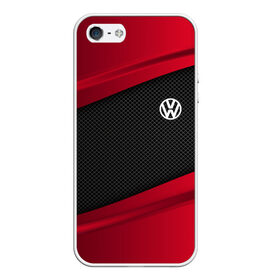 Чехол для iPhone 5/5S матовый с принтом VOLKSWAGEN SPORT , Силикон | Область печати: задняя сторона чехла, без боковых панелей | auto | car | carbon | volkswagen | автомобиль | машина