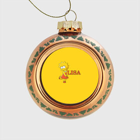 Стеклянный ёлочный шар с принтом Lisa , Стекло | Диаметр: 80 мм | simpsons | елизавета | лиза | лизон | симпсоны