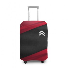 Чехол для чемодана 3D с принтом CITROEN SPORT , 86% полиэфир, 14% спандекс | двустороннее нанесение принта, прорези для ручек и колес | auto | car | carbon | citroen | автомобиль | машина