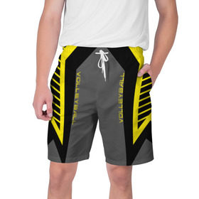 Мужские шорты 3D с принтом Volleyball ,  полиэстер 100% | прямой крой, два кармана без застежек по бокам. Мягкая трикотажная резинка на поясе, внутри которой широкие завязки. Длина чуть выше колен | sport | volleyball | волейбол | спорт