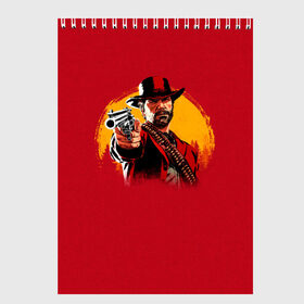 Скетчбук с принтом Red Dead Redemption 2 , 100% бумага
 | 48 листов, плотность листов — 100 г/м2, плотность картонной обложки — 250 г/м2. Листы скреплены сверху удобной пружинной спиралью | rdr | rockstar | рокстар