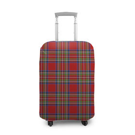 Чехол для чемодана 3D с принтом Королевский Стюарт Тартан , 86% полиэфир, 14% спандекс | двустороннее нанесение принта, прорези для ручек и колес | англия | килт | королева | королевский | лондон | стюарт | тартан | ткань | узор | шотландия | шотландка