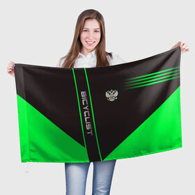 Флаг 3D с принтом Bicyclist , 100% полиэстер | плотность ткани — 95 г/м2, размер — 67 х 109 см. Принт наносится с одной стороны | bicyclist | sport | велосипедист | велоспорт