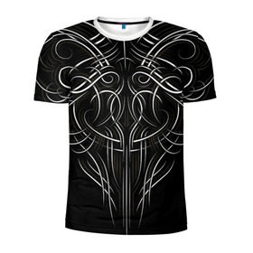 Мужская футболка 3D спортивная с принтом Tribal Pattern , 100% полиэстер с улучшенными характеристиками | приталенный силуэт, круглая горловина, широкие плечи, сужается к линии бедра | biker | bodybuilding | cool | fitness | gothic | gym | pattern | sport | style | tattoo | tribal | тату
