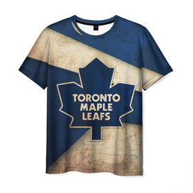 Мужская футболка 3D с принтом Торонто олд , 100% полиэфир | прямой крой, круглый вырез горловины, длина до линии бедер | Тематика изображения на принте: nhl | нхл | спорт | торонто | хоккей