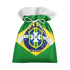 Подарочный 3D мешок с принтом Сборная Бразилии флаг , 100% полиэстер | Размер: 29*39 см | brazil | бразилия