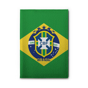 Обложка для автодокументов с принтом Сборная Бразилии флаг , натуральная кожа |  размер 19,9*13 см; внутри 4 больших “конверта” для документов и один маленький отдел — туда идеально встанут права | brazil | бразилия