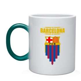 Кружка хамелеон с принтом Barcelona , керамика | меняет цвет при нагревании, емкость 330 мл | barca | barcelona | football | sport | барселона | спорт | футбол