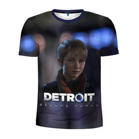Мужская футболка 3D спортивная с принтом Detroit: Become Human - Kara , 100% полиэстер с улучшенными характеристиками | приталенный силуэт, круглая горловина, широкие плечи, сужается к линии бедра | connor | cyberlife | deviant | ps4 | rk800 |  detroit: become human | детроит | детроит: стать человеком | игры | коннор | пиратs | эксклюзив
