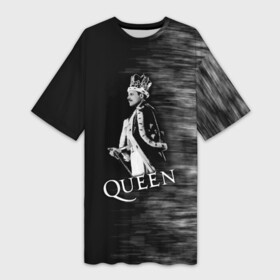 Платье-футболка 3D с принтом Queen ,  |  | Тематика изображения на принте: paul rodgers | queen | quen | брайан мэй | глэм | группа | джон дикон | квин | королева | куин | меркури | меркьюри | мэркури | поп | роджер тейлор | рок | фредди | фреди | хард | хардрок