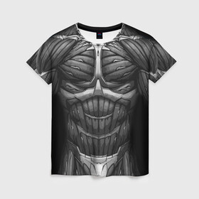 Женская футболка 3D с принтом Экзоскелет CRYSIS , 100% полиэфир ( синтетическое хлопкоподобное полотно) | прямой крой, круглый вырез горловины, длина до линии бедер | crysis |   робот | бионический | бронь | броня | доспехи | костюм | крайсис | экзоскелет