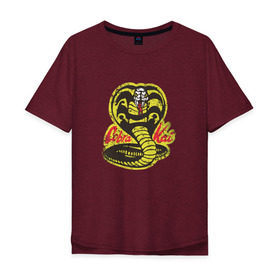 Мужская футболка хлопок Oversize с принтом Cobra Kai , 100% хлопок | свободный крой, круглый ворот, “спинка” длиннее передней части | Тематика изображения на принте: cobra | змея | кобра