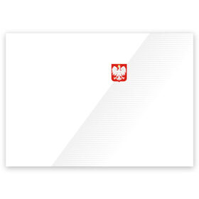 Поздравительная открытка с принтом Польша домашняя форма , 100% бумага | плотность бумаги 280 г/м2, матовая, на обратной стороне линовка и место для марки
 | 