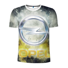 Мужская футболка 3D спортивная с принтом Логотип опель , 100% полиэстер с улучшенными характеристиками | приталенный силуэт, круглая горловина, широкие плечи, сужается к линии бедра | opel | opel logo | логотип опель | опель
