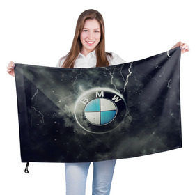 Флаг 3D с принтом Логотип BMW , 100% полиэстер | плотность ткани — 95 г/м2, размер — 67 х 109 см. Принт наносится с одной стороны | logo bmw | бмв | логотип bmw | логотип бмв
