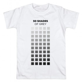 Мужская футболка хлопок с принтом 50 shades of grey for designer , 100% хлопок | прямой крой, круглый вырез горловины, длина до линии бедер, слегка спущенное плечо. | 