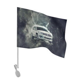 Флаг для автомобиля с принтом Volkswagen Tiguan , 100% полиэстер | Размер: 30*21 см | tiguan | volkswagen