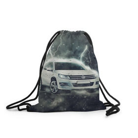 Рюкзак-мешок 3D с принтом Volkswagen Tiguan , 100% полиэстер | плотность ткани — 200 г/м2, размер — 35 х 45 см; лямки — толстые шнурки, застежка на шнуровке, без карманов и подкладки | tiguan | volkswagen