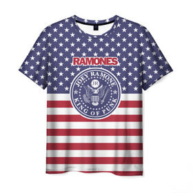Мужская футболка 3D с принтом Ramones , 100% полиэфир | прямой крой, круглый вырез горловины, длина до линии бедер | группа | панк | рамон | рамонес | рамоунз | рамоунс | рок | хард