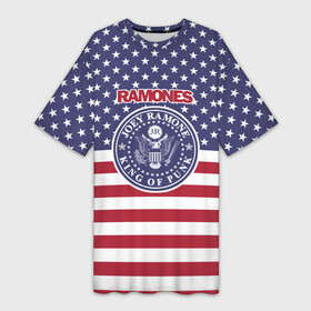Платье-футболка 3D с принтом Ramones ,  |  | группа | панк | рамон | рамонес | рамоунз | рамоунс | рок | хард